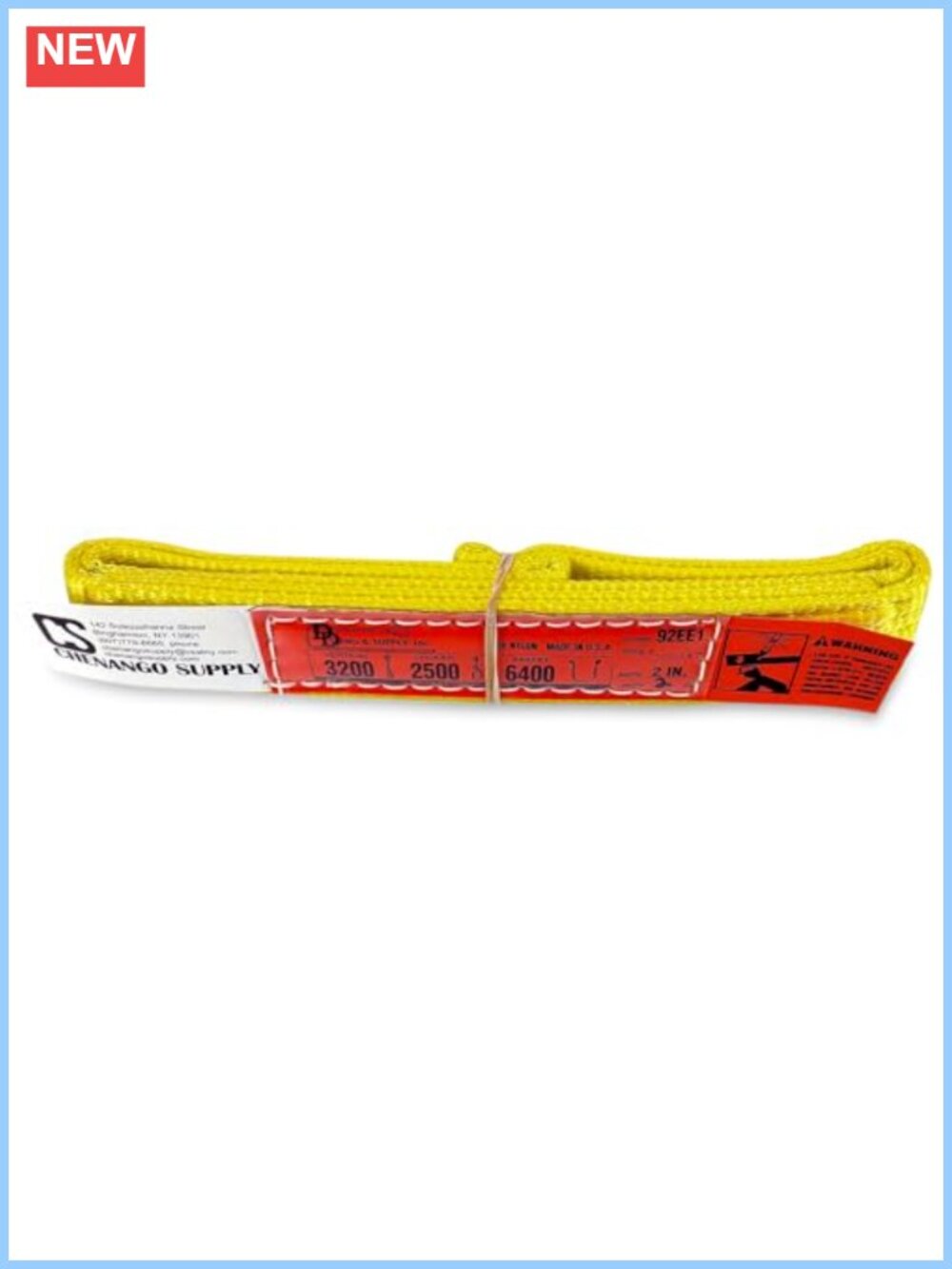 Web Sling 2 Inch x 2 Foot Nylon Lifting Sling 3200 lb Flat Eye Eye